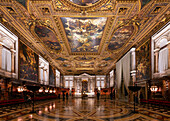 Interior of the Scuola Grande di San Rocco, Venice, Veneto, Italy, Europe