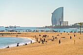 Barceloneta beach, Barcelona, Catalonia, Spain, Europe