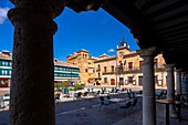 Plaza Mayor, Almagro, Ciudad Real, Kastilien-La Mancha, Spanien, Europa