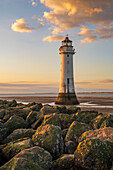Perch Rock lighthouse, The Wirral, New Brighton, Cheshire, England, United Kingdom, Europe