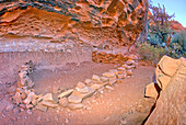 Ancient Indian Ruins under Fay Arch in Fay Canyon in Sedona, Arizona, United States of America, North America