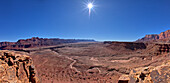 Panorama des Marble Canyon vom Johnson Point aus gesehen unterhalb der Vermilion Cliffs, Glen Canyon Recreation Area, Arizona, Vereinigte Staaten von Amerika, Nordamerika