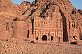 Palastgrab bei Sonnenuntergang, Petra, UNESCO-Welterbestätte, Jordanien, Naher Osten