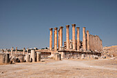 Temple of Artemis inside the archaeological site of Jerash, Jordan, Middle East