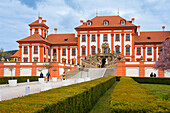 Baroque Troja Chateau in spring, Prague, Bohemia, Czech Republic (Czechia), Europe