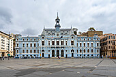 Edificio Armada de Chile an der Plaza Sotomayor, UNESCO-Weltkulturerbe, Valparaiso, Chile, Südamerika