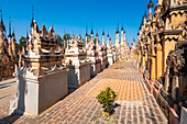Kakku Pagodas (Mwe Taw Kakku Pagodas) Complex, Inle Lake, Shan State, Myanmar (Burma), Asia
