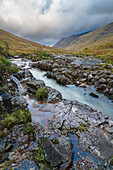 Fluss Etive, Glencoe, Highlands, Schottland, Vereinigtes Königreich, Europa