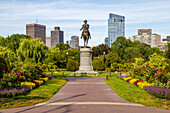 George Washington Statue in Boston Public Gardens, Boston, Massachusetts, New England, United States of America, North America