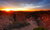 Sonnenaufgang über dem Bryce Canyon, Utah, Vereinigte Staaten von Amerika, Nordamerika