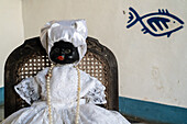 Black doll at Santeria Temple (Afro-Cuban religion), Trinidad, Cuba, West Indies, Caribbean, Central America