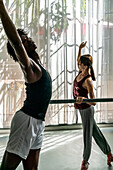 Dancers in rehearsal class of the Mi Compania Ballet Company, Havana, Cuba, West Indies, Caribbean, Central America