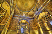 Interior, Gur-E-Amir Complex (Mausoleum), built 1403, Burial Site of Amir Temir, UNESCO World Heritage Site, Samarkand, Uzbekistan, Central Asia, Asia