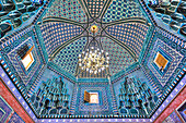 Ceiling, Kusan Ibn Abbas Complex, Shah-I-Zinda, UNESCO World Heritage Site, Samarkand, Uzbekistan, Central Asia, Asia