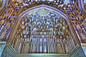 Innendecke, Tuman Oko-Mausoleum, Schah-I-Zinda, UNESCO-Welterbe, Samarkand, Usbekistan, Zentralasien, Asien