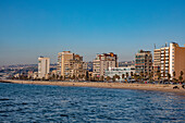 Saida waterfront buildings, Saida, Lebanon, Middle East