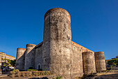 Blick auf das Castello Ursino, Catania, Sizilien, Italien, Mittelmeer, Europa