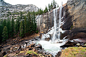 Vernal Fall in winter season, Yosemite Falls, Yosemite National Park California, North America, USA