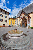 Platz San Maria, Pellizzano, Sohlental (val di Sole), Provinz Trient, Trentino-Südtirol, Italien, Europa