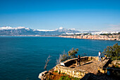 Antalya in the Bay of Antalya with the Beydaglar Mountains, in the western extension of the Taurus Mountains.
