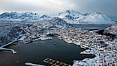 Aerial view of Skjervøy, Norway