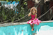 Porträt von Britany, einem 4 Jahre alten Mädchen aus Jiquilillo, Nicaragua