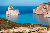 Rock of Pan di Zucchero, Masua, Iglesias, Sud Sardegna province, Sardinia, Italy, Europe.