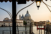 Italy, Veneto, Venice, Santa Maria della Salute Basilica at sunset (Saint Mary of Health)
