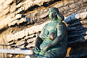 Bronze statue representing mother nature "Mater Naturae", municipality of Portovenere, La Spezia province, Liguria, Italy, Europe