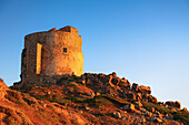 Coastal tower of San Giovanni, Sinis peninsula, Cabras, Oristano province, Sardinia, Italy, Europe.