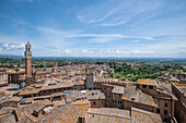 Italy, Tuscany, Siena, Mangia tower
