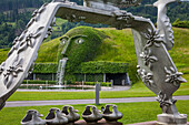 The Giant, entrance to Chambers of Wonder,from Aluminium Casting by Bruno Gironcoli, Swarovski Kristallwelten, Crystal World museum, Innsbruck, Austria