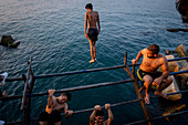 Bathers, Corniche, Beirut, Lebanon