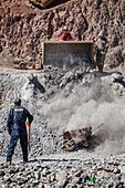 Miners at Pailaviri mine, Cerro Rico, Potosi, Bolivia