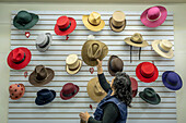 Hutmacherei, Geschäft für Hüte San Miguel, Straße 11 Nr. 8-88, Bogota, Kolumbien