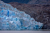 Detail, Grey Glacier, in Grey Lake, Torres del Paine national park, Patagonia, Chile