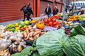 Gemüseladen, Stand, Markt in der Moore Street, Dublin, Irland
