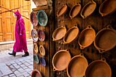 Pottery shop, in Talaa Kebira street, medina, Fez. Morocco