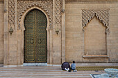 Facade of a mosque, is part of Mausoleum of Mohammed V, Rabat, Morocco