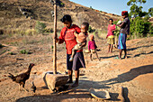 Family of farmers, near Antananarivo, Madagascar