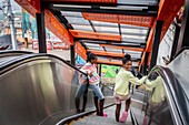 Rolltreppen, Comuna 13, Medellín, Kolumbien