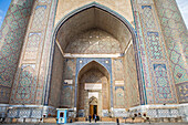 Main gate of Bibi-Khanym Mosque, Samarkand, Uzbekistan