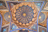 Ceiling of Ak Saray Mausoleum, Samarkand, Uzbekistan