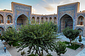 Courtyard of Ulugbek Medressa, Registan, Samarkand, Uzbekistan