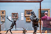 Ausstellung alter Meister in einer Galerie des Nationalmuseums, Cardiff, Wales