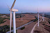 Wind power plant, in Casares, Malaga, Spain