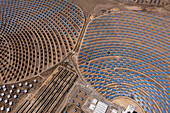 Electric plant. The world's first commercial concentrating solar power towers in Sanlucar la Mayor, near Seville, Spain