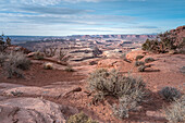 USA, Utah, Canyonlands National Park: Sonnenaufgang am Grand View Point, Ikone des Fernen Westens