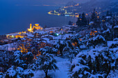 Sale Marasino Village and winter season, Brescia province, Lombardy, Italy, Europe.