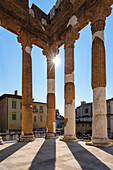 Brescia Capitolium area in Brescia city, Lombardy district in Italy.